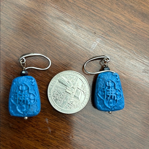 Indigo Blue Earrings - Picture 9 of 9